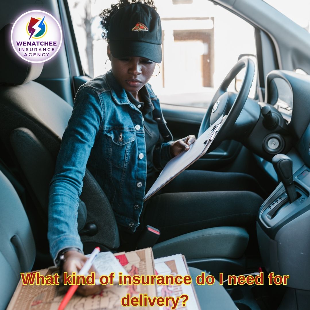 Young woman delivering pizza from her car.